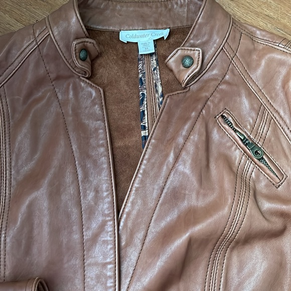 Genuine leather, Coldwater Creek ladies midweight jacket - Picture 4 of 10
